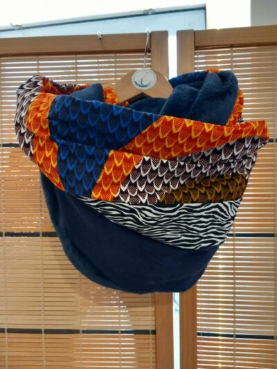 snood écailles bleus orange